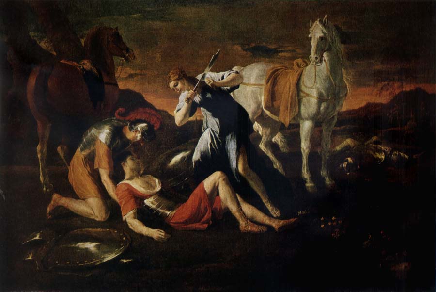 POUSSIN, Nicolas Tanecred and Erminia